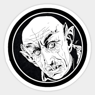 NOSFERATU (Circle Black and White) Sticker